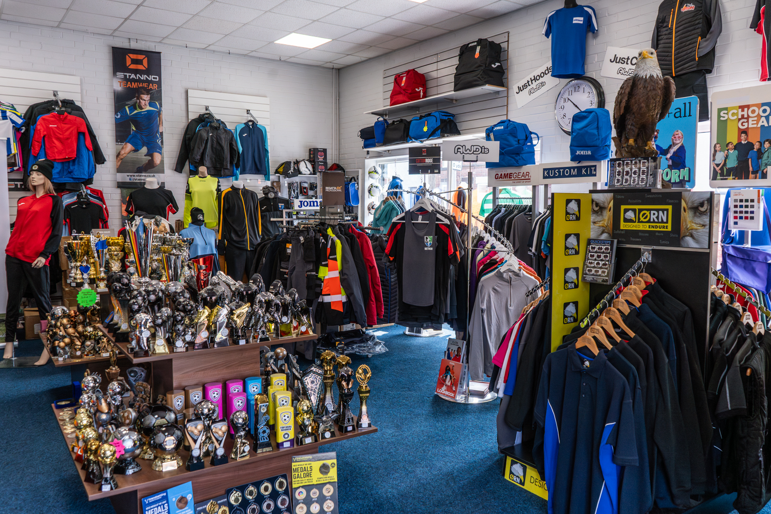Quicksteps Doncaster trophies, schoolwear and teamwear in store