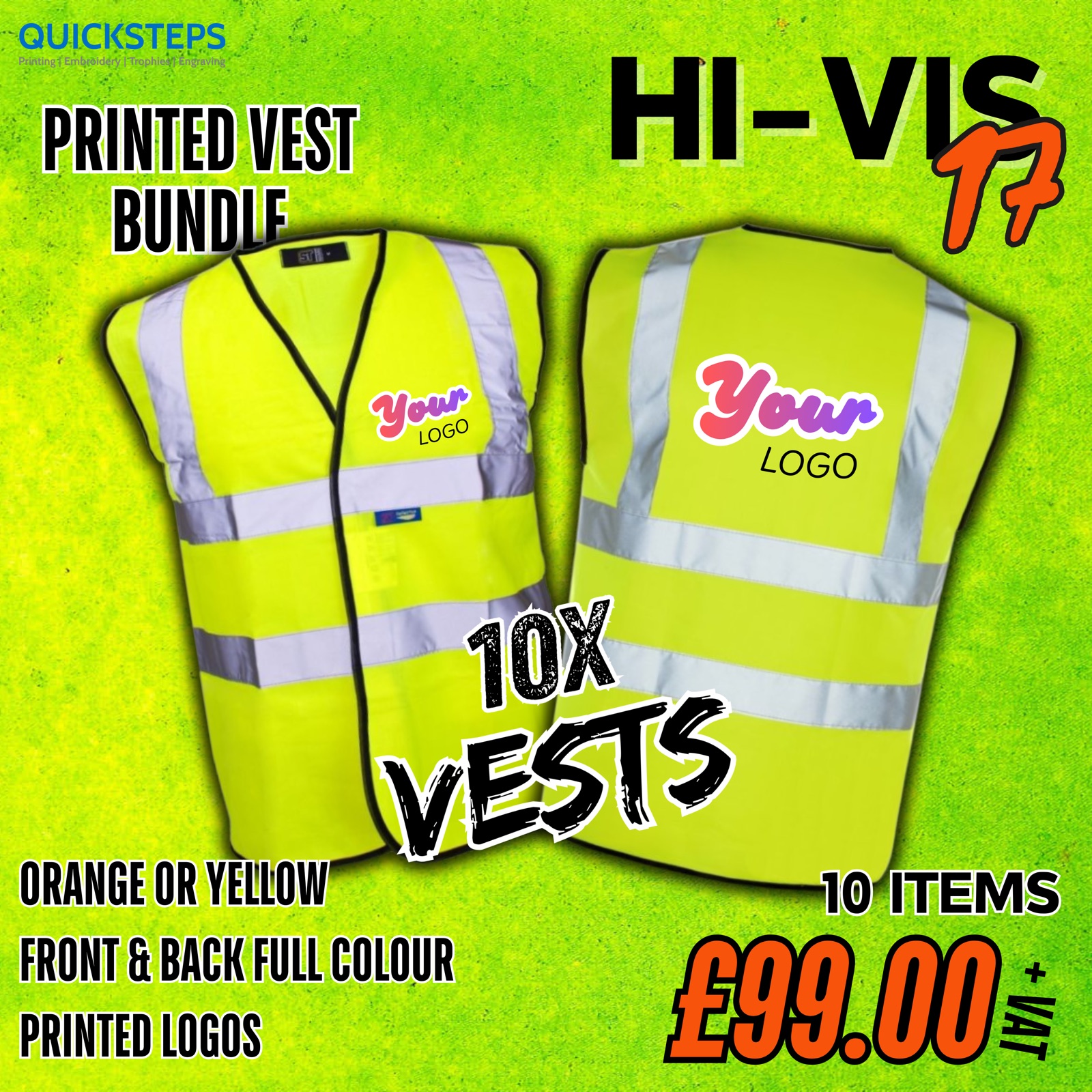 SuperTouch Hi-Vis 17 - 10 Printed Vests