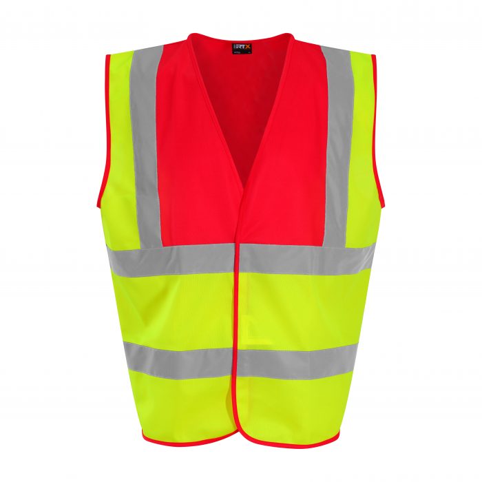 Workwear Extras - High Vis Vest - Red & Yellow