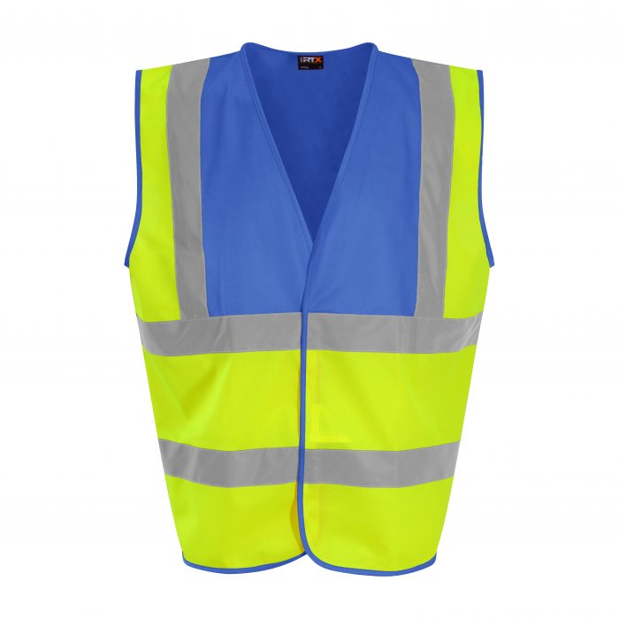 Workwear Extras - High Vis Vest - Royal Blue & Yellow